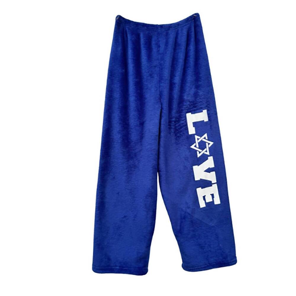 NEW MADE WITH LOVE AND KISSES girls love jewish star pants in blue